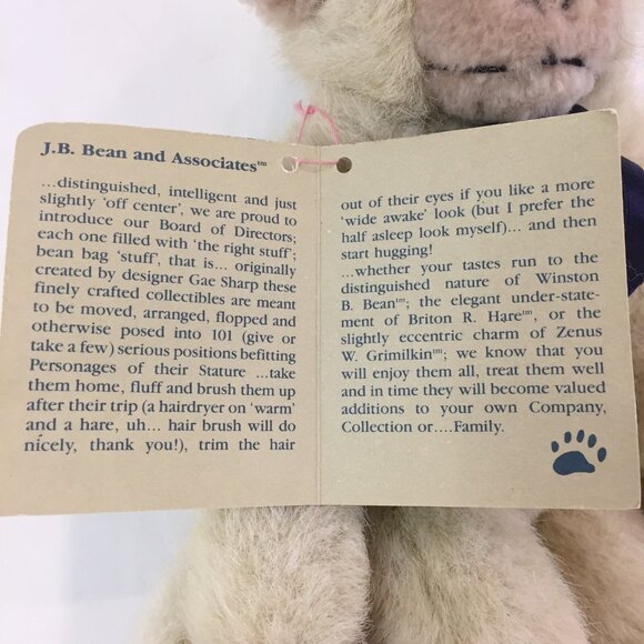 NWT Boyds Bears Simon S. Simianski 10" Cream Monkey #5524-10 Fully Jointed 1994 - Picture 6 of 9